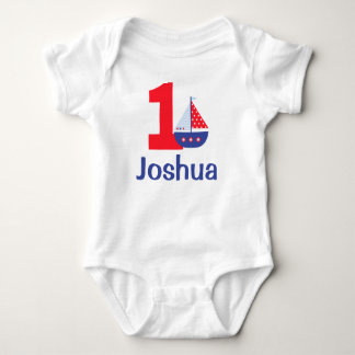 Nautical First Birthday Shirt, Birthday Body Suit Baby Bodysuit
