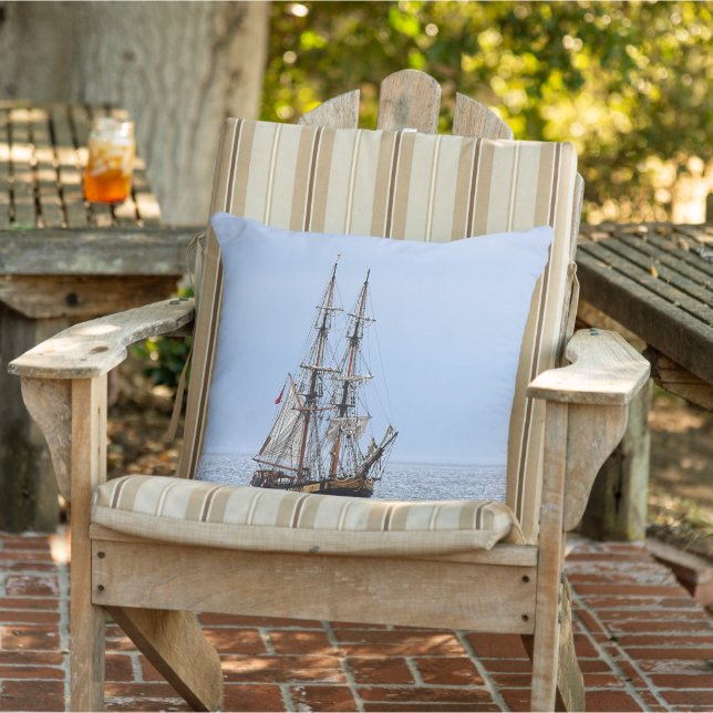 Nautical Fishing Boat Blue Skies Cushion (Chair)
