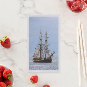 Nautical Fishing Boat Blue Skies Napkin