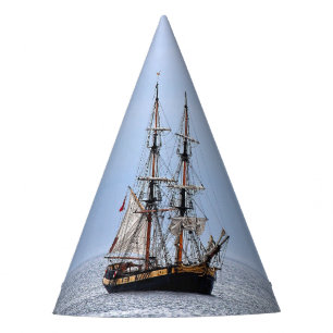 Nautical Fishing Boat Blue Skies Party Hat