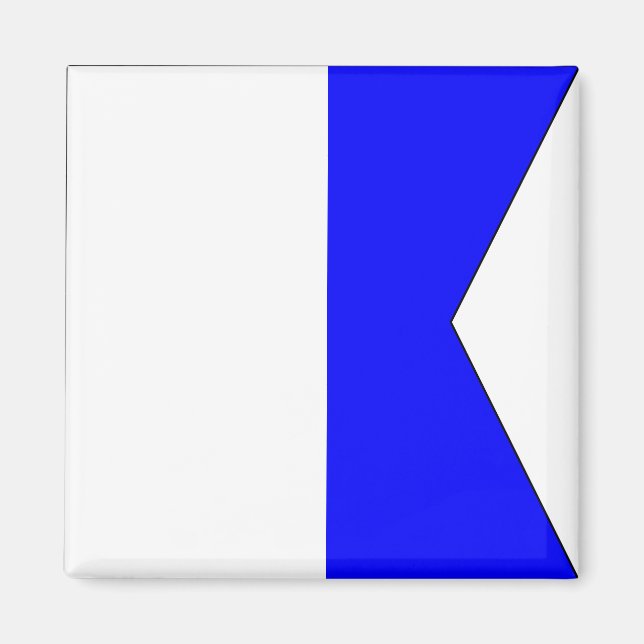 Nautical Flag "A" Alpha Magnet (Front)