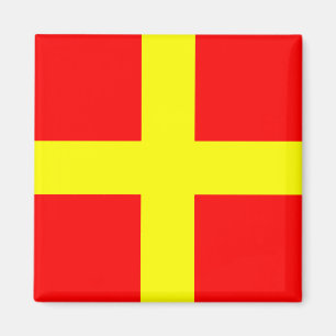 Nautical Flag Alphabet Sign Letter R (Romeo) Magnet