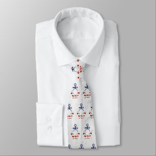 Nautical Flag Anchor on Whitewashed Wood Tie