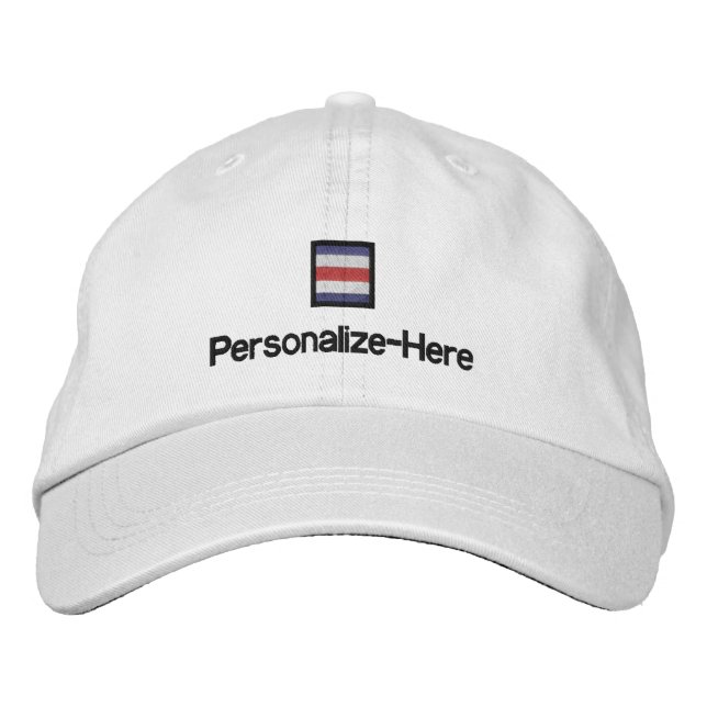 Nautical Flag "C" Personalised Boater's Hat (Front)