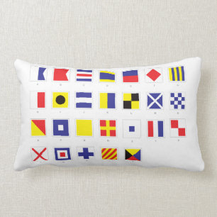 Nautical Flag Chart Lumbar Cushion