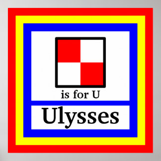 Nautical Flag is for U and Your Child's Name Poster