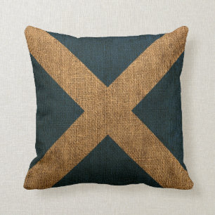 Nautical Flag Letter M Signal Cushion