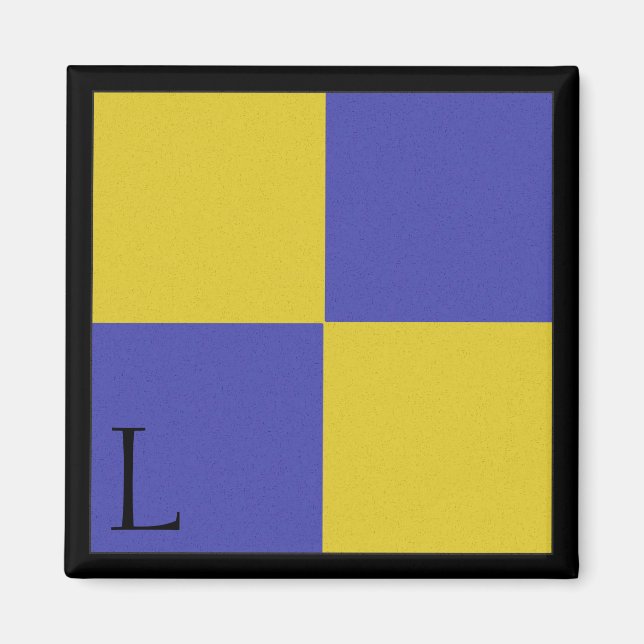 Nautical Flag Magnet Alphabet Letter L (Front)
