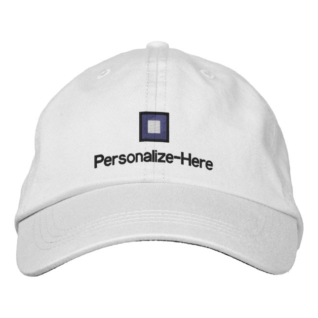 Nautical Flag "P" Personalised Boater's Hat Embroi (Front)