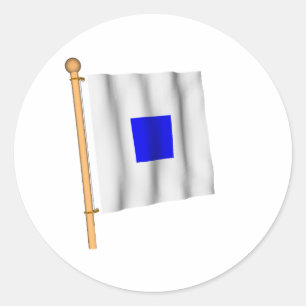 Nautical Flag 'S' Classic Round Sticker