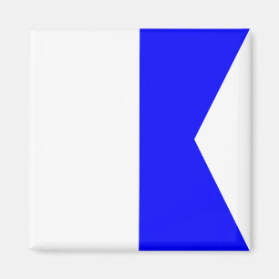 Nautical Flag Signal Letter A (Alfa) Magnet