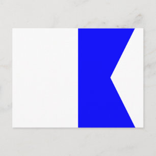 Nautical Flag Signal Letter A (Alfa) Postcard