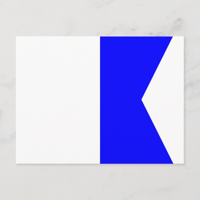 Nautical Flag Signal Letter A (Alfa) Postcard (Front)