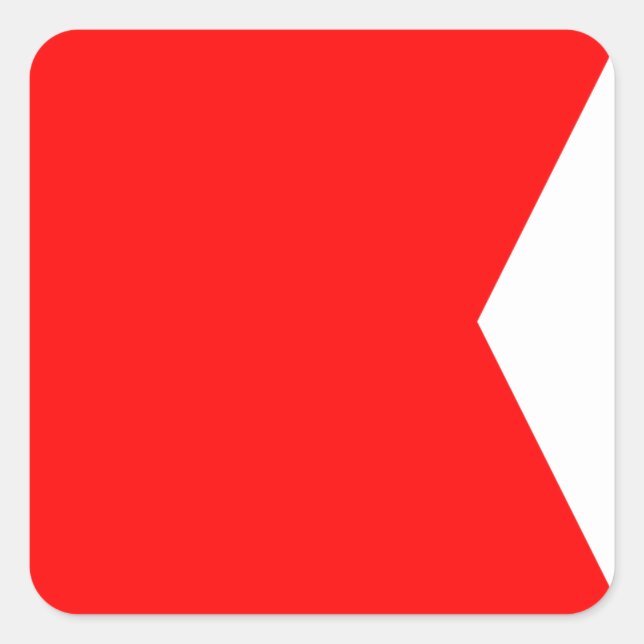 Nautical Flag Signal Letter B (Bravo) Square Sticker (Front)
