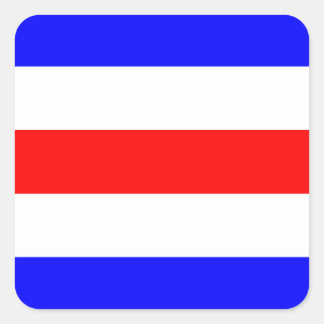 Nautical Flag Signal Letter C (Charlie) Square Sticker