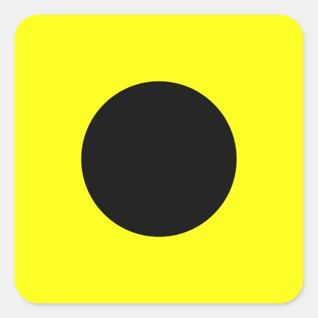 Nautical Flag Signal Letter I (India) Square Sticker (Front)