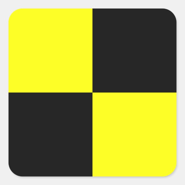 Nautical Flag Signal Letter L (Lima) Square Sticker (Front)
