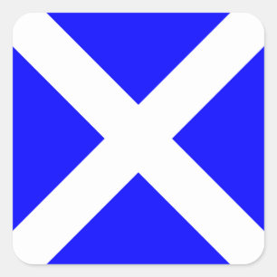 Nautical Flag Signal Letter M (Mike) Square Sticker