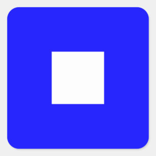 Nautical Flag Signal Letter P (Papa) Square Sticker