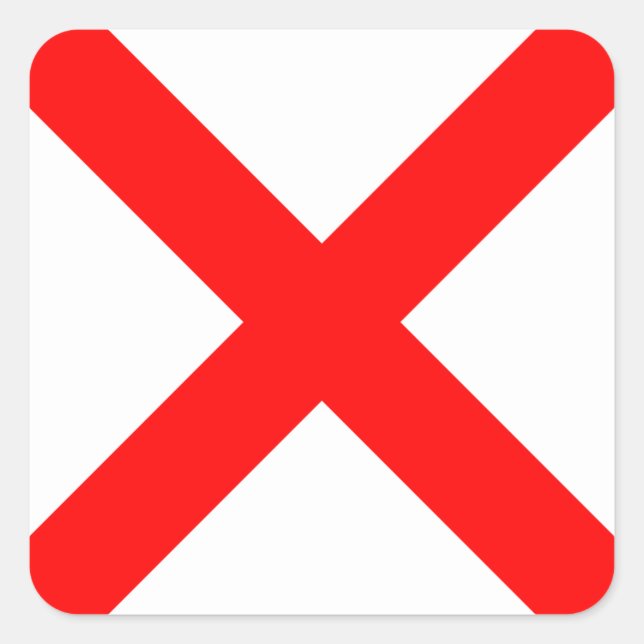 Nautical Flag Signal Letter V (Victor) Square Sticker (Front)