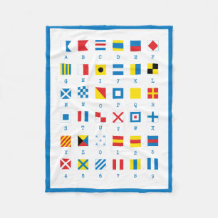 Nautical Flags Maritime Signals Baby Boy Fleece Blanket
