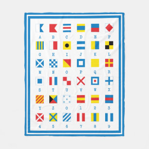 Nautical Flags Maritime Signals Fleece Blanket