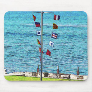 Nautical Flags Mouse Pad