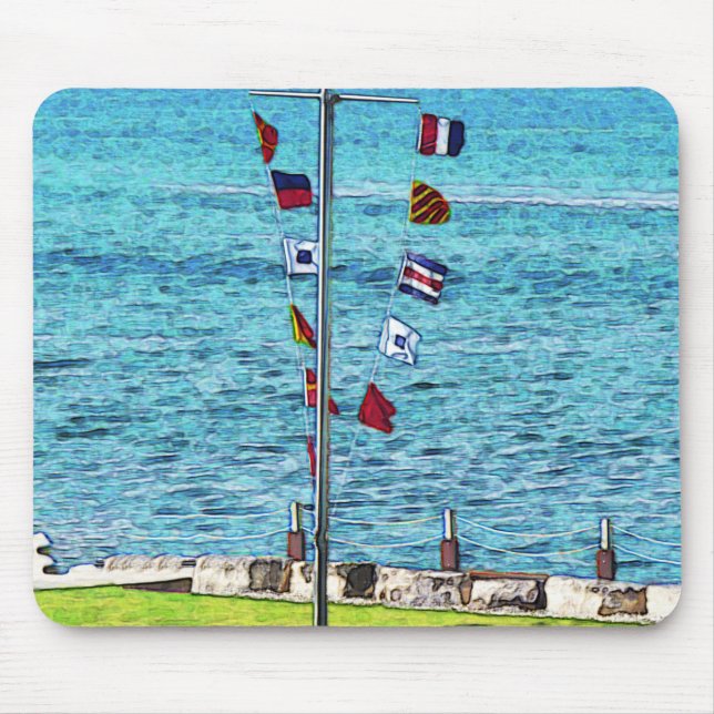 Nautical Flags Mouse Pad (Front)