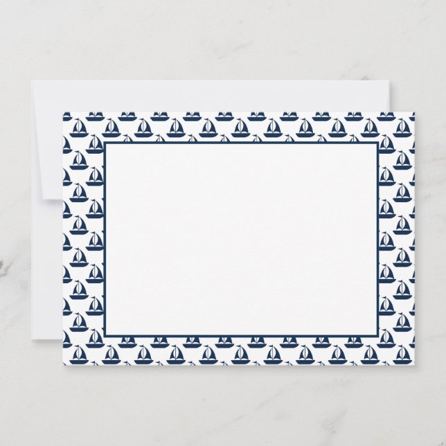 Nautical Flat Note Card  (Front)