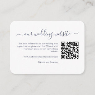 Nautical Floral Anchor RSVP Details QR Code Enclosure Card