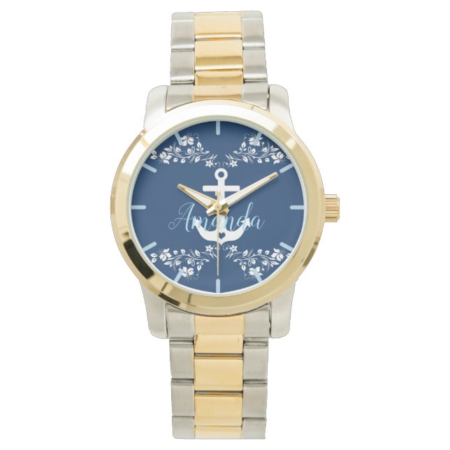 Nautical Floral & Anchor Watch (Front)