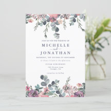 Nautical Floral Anchor Wedding Invitation