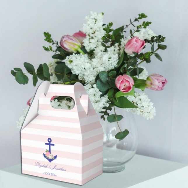 Nautical Floral Summer Wedding Favour Box (Creator Uploaded)
