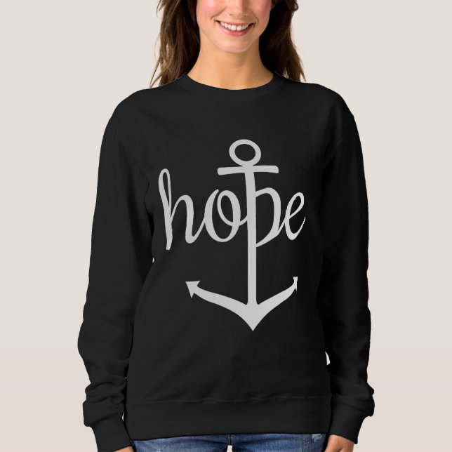 Nautical  For Sailors Boaters Anchor Sweatshirt (Front)