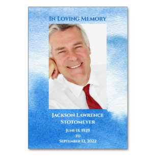 Nautical Funeral Celebration of Life Photo Table Number