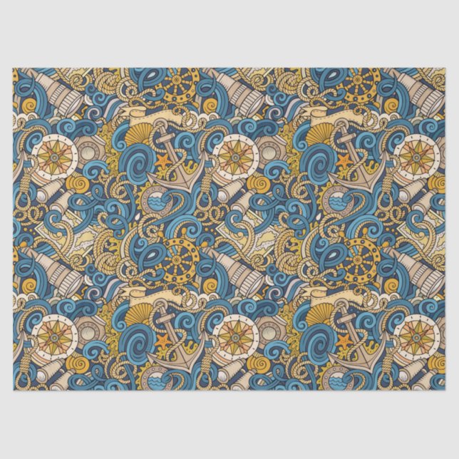Nautical Gift Wrap Tissue Tissue Paper (Front)