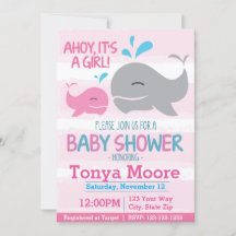 Nautical Girl Baby Shower Invitation