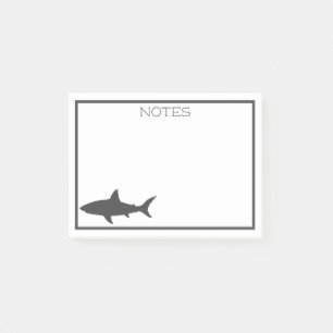 Nautical Grey Shark Silhouette Post-it Notes
