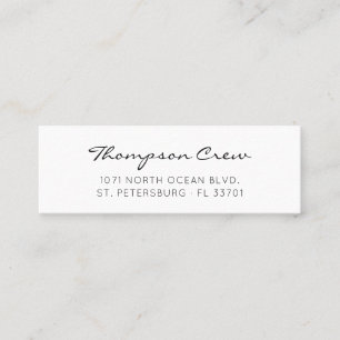 Nautical Handwritten Sailing Crew  Mini Business Card