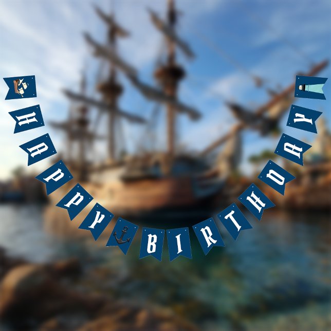 Nautical Happy Birthday Bunting (Creator Uploaded)