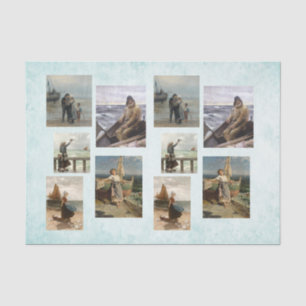 Nautical Harbour Design Series 12 Tissue Paper