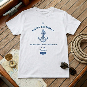 Nautical Hip Hip Hooray Birthday Tee