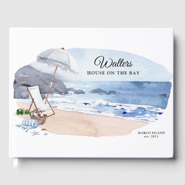 Nautical House On The Bay Beach Guest Book (Front)