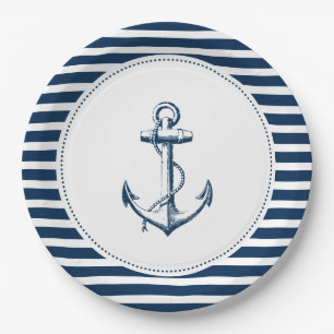 Nautical ı Birthday Party Paper Plates