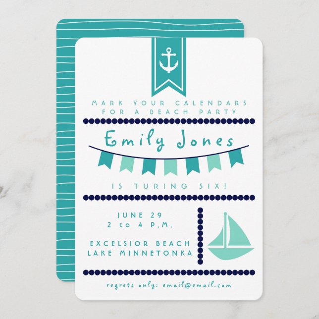 Nautical Invitation (Front/Back)