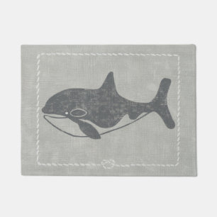 Nautical Killer Whale Doormat