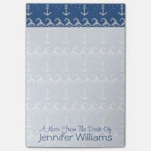 Nautical Knit Pattern Add Your Name Post-it Notes
