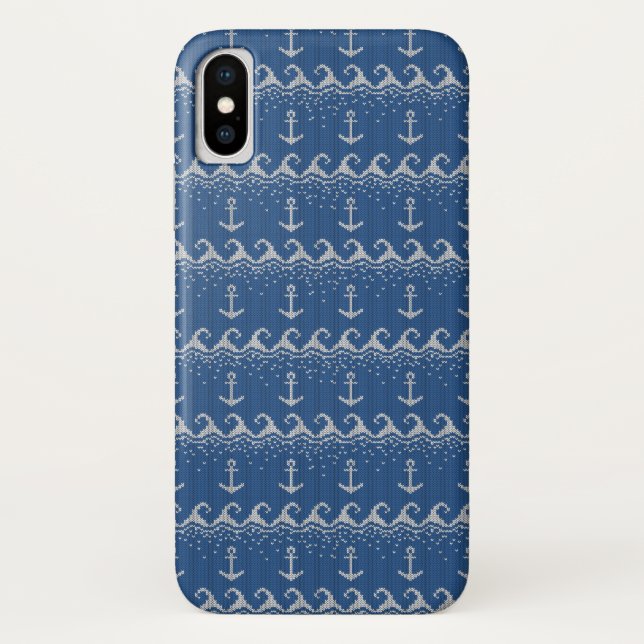 Nautical Knit Pattern Case-Mate iPhone Case (Back)