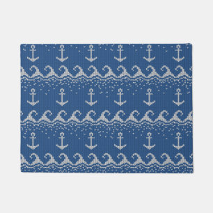 Nautical Knit Pattern Doormat