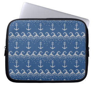 Nautical Knit Pattern Laptop Sleeve